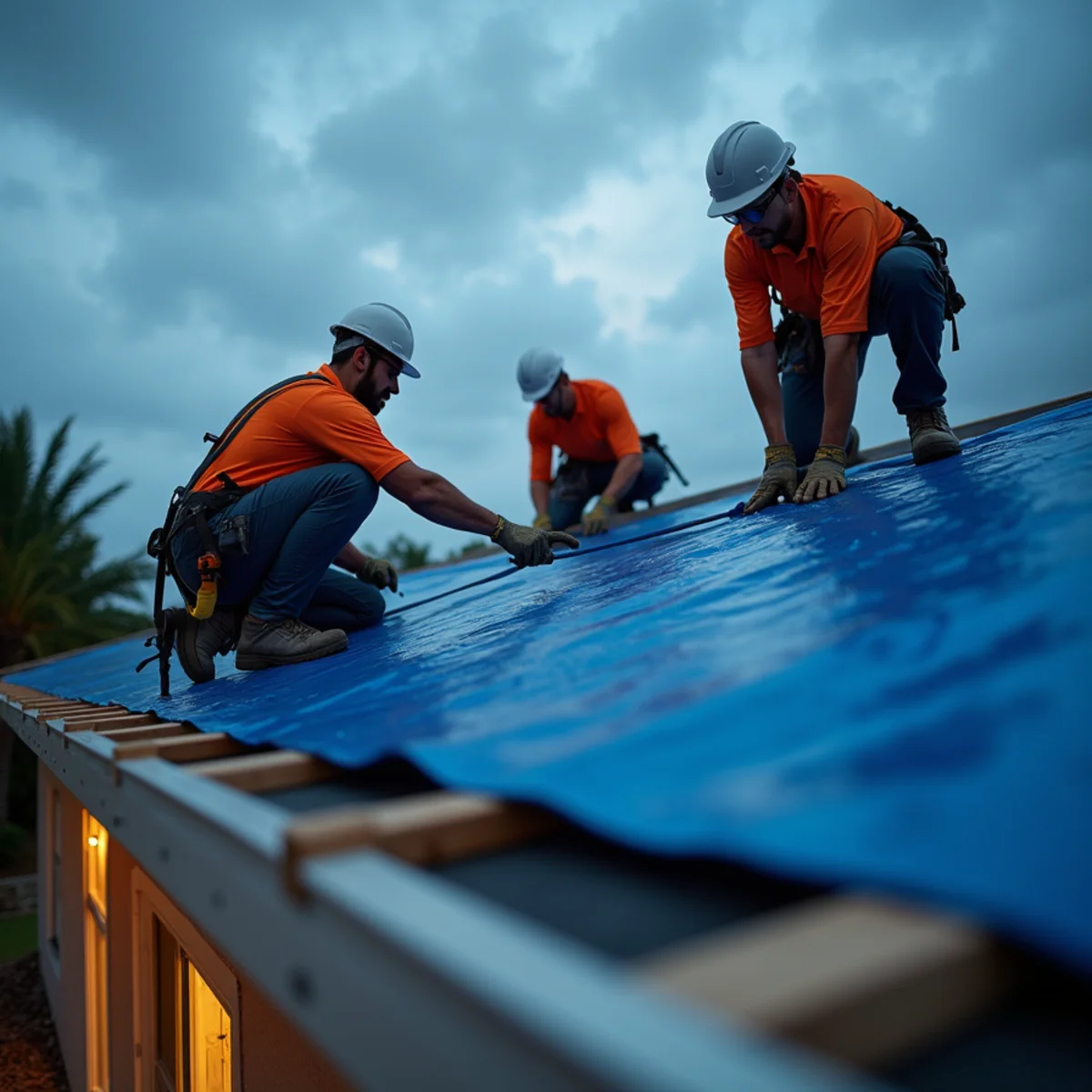 24/7 emergency roof tarping and storm damage triage in Palm Bay Florida