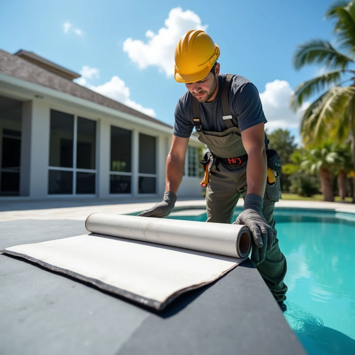 Commercial and residential flat roof membrane repair in Palm Bay FL