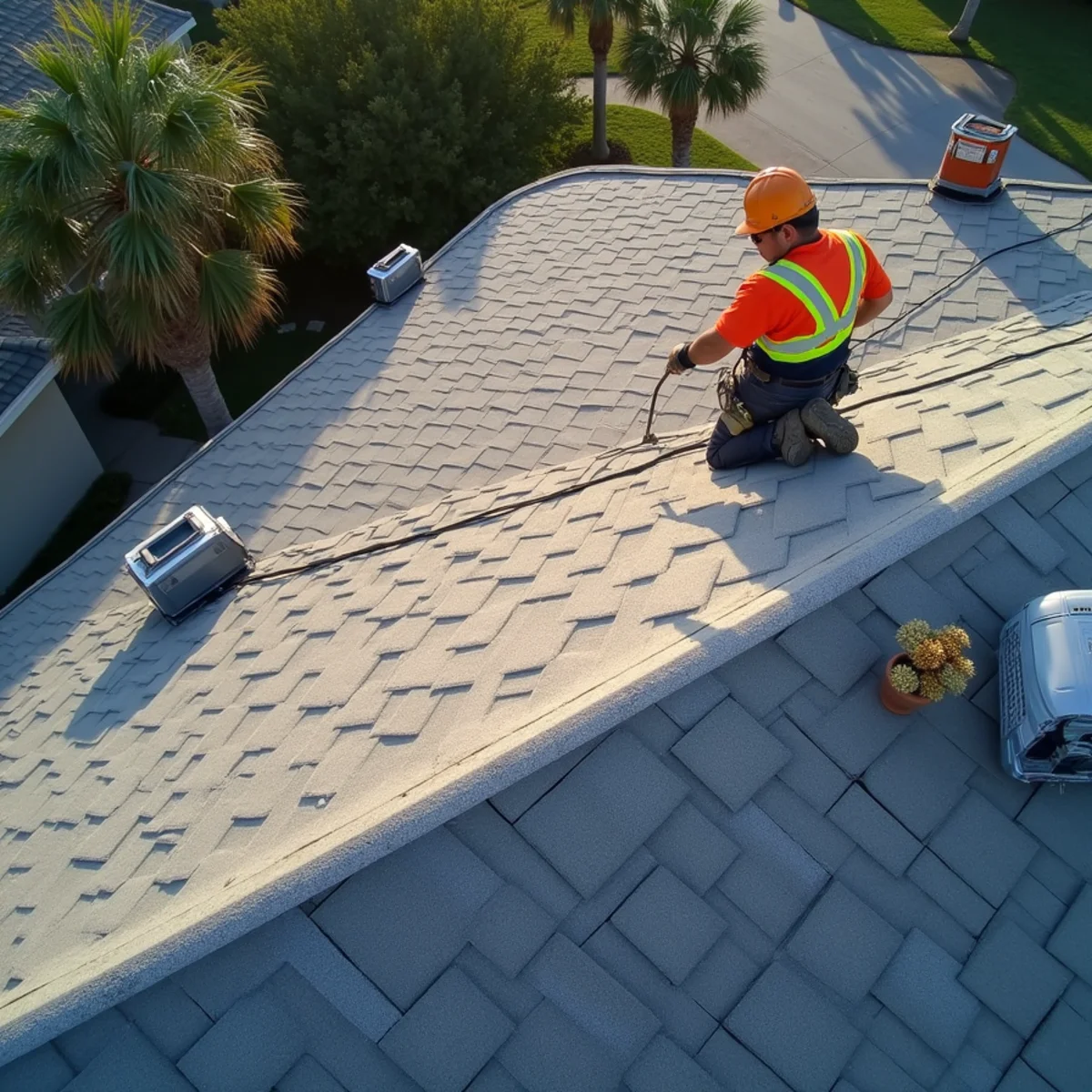 Measuring storm damage area exceeding Florida 25% building code replacement threshold