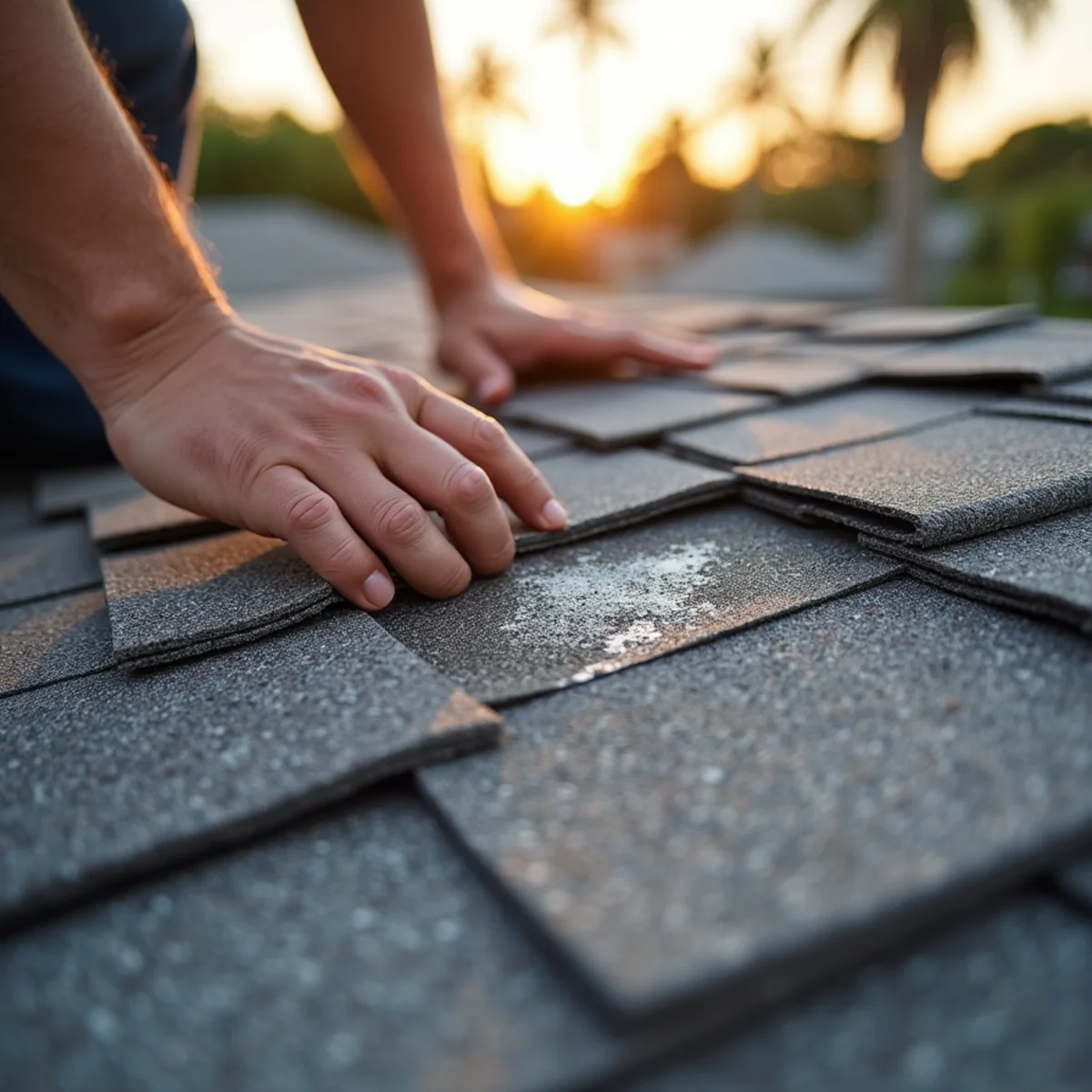 Visual comparison of localized shingle repair versus complete roof replacement threshold
