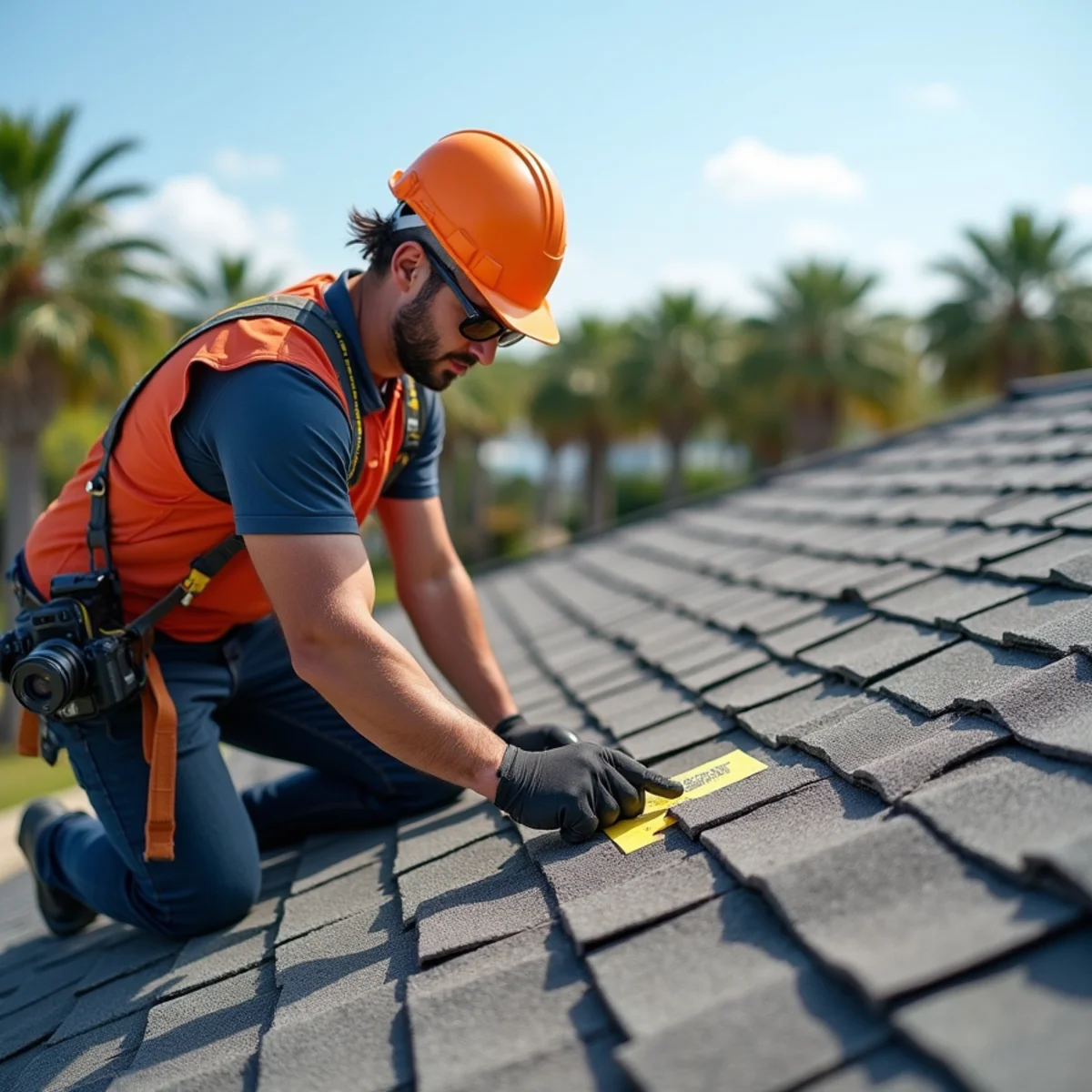 Storm damage roof inspection and insurance documentation in Palm Bay Florida