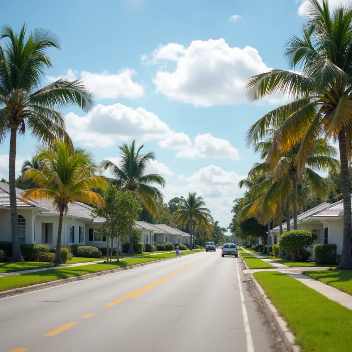 Suburban homes along Minton Road corridor in West Melbourne FL featuring architectural hip roofs